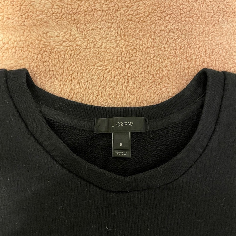 J. Crew black ruffle hem sweatshirt - Picture 2 of 5